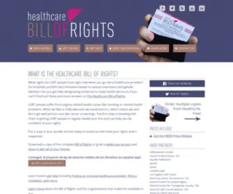 Healthcarebillofrights.org(Healthcare Bill of Rights) Screenshot