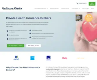 Healthcareclarity.co.uk(Private Health Insurance Brokers) Screenshot