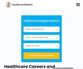 Healthcaredegree.com(Healthcare Careers & Accredited Degree Programs) Screenshot