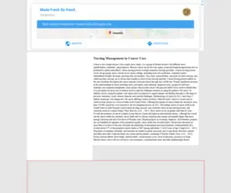 Healthcaremanagement.info(Nursing Management in Cancer Care) Screenshot