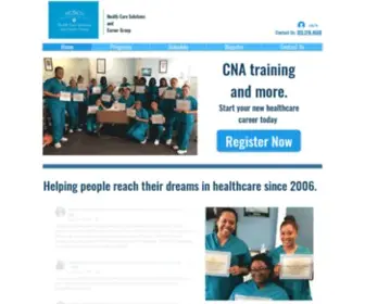 Healthcaresolutionsandcareergroup.com(Health Care Solutions and Career Group) Screenshot