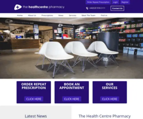 Healthcentrepharmacy.com(The Health Centre Pharmacy) Screenshot