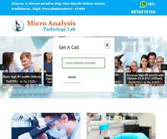 Healthcheckupinpune.com(Micro Analysis Pathology Lab) Screenshot