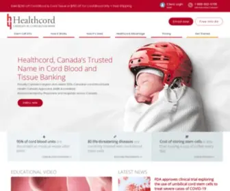 Healthcord.com(Private cord blood banking) Screenshot
