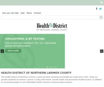 Healthdistrict.org(Health District of Northern Larimer County) Screenshot