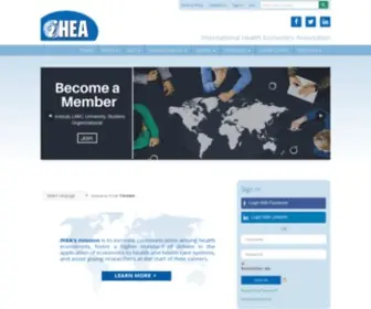 Healtheconomics.org(International Health Economics Association) Screenshot