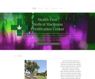 Healthfirstaz.com(Health First Medical Marijuana Certification Center) Screenshot