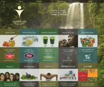 Healthfoods4US.com(Health Food Specialists Herbal Organic Vegatarian Dietary Supplements Ergonomic Body Care Trinidad Tobago Caribbean) Screenshot