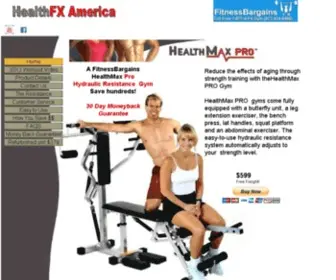 HealthfXamerica.com(Hydraulic Resistance Exercise Equipment & Individual Circuit Training Program) Screenshot