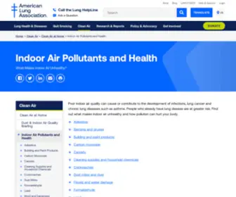 Healthhouse.org(Indoor Air Pollutants and Health) Screenshot