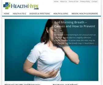 Healthhype.com(Current Health Articles on Symptoms) Screenshot