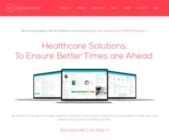 Healthicity.com(Compliance software and services company. Next) Screenshot