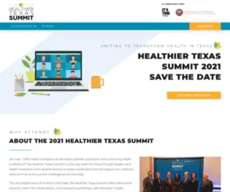 Healthiertexassummit.com(The 2021 Healthier Texas Summit) Screenshot