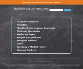 Healthindustrynews.com(healthindustrynews) Screenshot