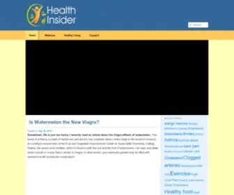 Healthinsider.com(The destination for wellness and healthy living) Screenshot