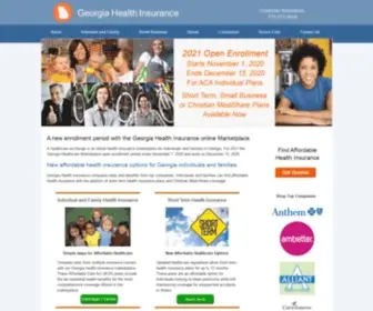 Healthinsurance-Georgia.com(Georgia Health Insurance Exchange) Screenshot