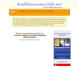Healthinsuranceinfo.net(Health Insurance and Coverage Help for Consumers Everywhere) Screenshot