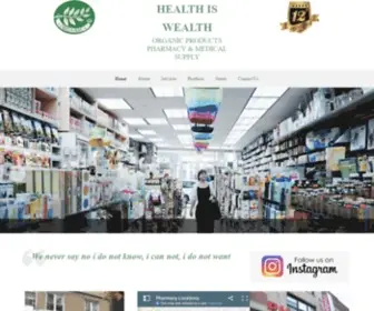 Healthiswealthny.com(PHARMACY & MEDICAL SUPPLY) Screenshot