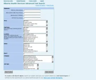 HealthJobs.ab.ca(Health Care Jobs in Alberta) Screenshot