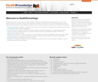 Healthknowledge.org.uk(Health Knowledge) Screenshot