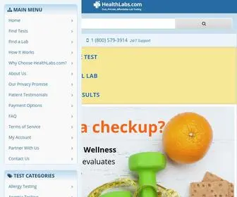 Healthlabs.com(Lab Tests Online) Screenshot