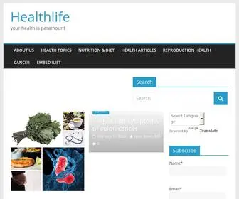 Healthlineb.com(Medical, health and nutrition guidelines you can trust) Screenshot