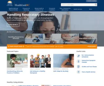 Healthlinkbc.ca(HealthLink BC) Screenshot