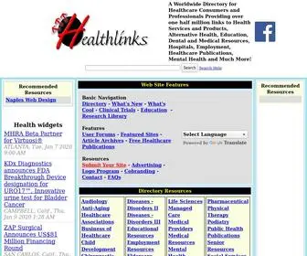 Healthlinks.net(Healthlinks an Internet Healthcare Resource and Directory) Screenshot