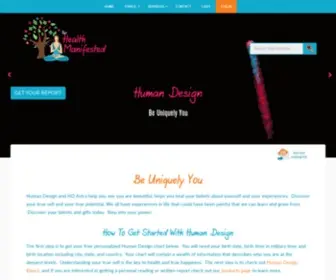 Healthmanifested.com(Human Design) Screenshot