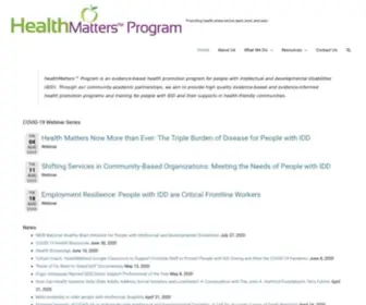 Healthmattersprogram.org(Promoting health where we live) Screenshot