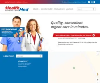 Healthmeduc.com(Urgent Care with immediate emergency walk) Screenshot