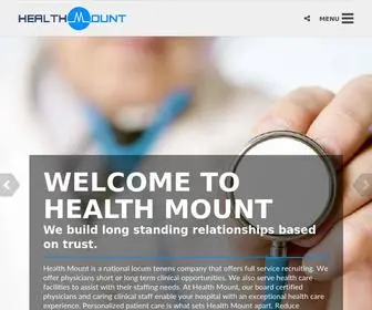 Healthmount.com(Health Mount Locum Tenens Physician Recruiter) Screenshot