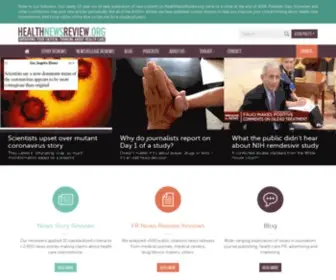 Healthnewsreview.org(We&#039;re improving public dialogue about health care) Screenshot