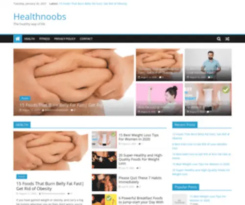 Healthnoobs.com(The healthy way of life) Screenshot