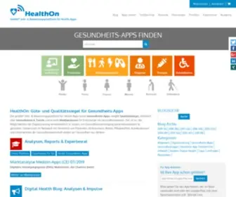 Healthon.de(Digitale Gesundheitsförderung) Screenshot