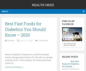 Healthonziz.com(Health Onziz) Screenshot