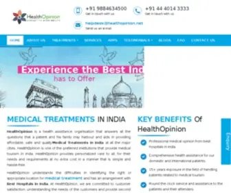Healthopinion.net(Medical tourism company) Screenshot