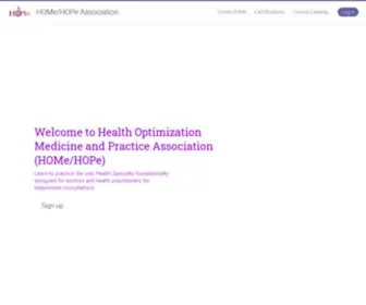 Healthoptimizationmedicine.org(HOMe/HOPe) Screenshot