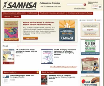 Health.org(Substance Abuse and Mental Health Publications) Screenshot