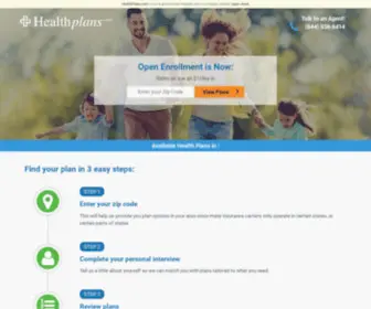 Healthplans.com(Find health insurance information) Screenshot