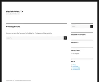 Healthpoint-TX.net(Just another WordPress site) Screenshot