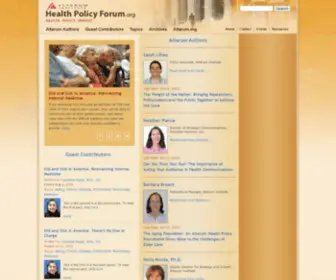 Healthpolicyforum.org(Health Policy Forum) Screenshot