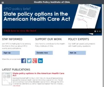 Healthpolicyohio.org(Health Policy Institute of Ohio) Screenshot