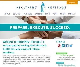 Healthpro-Heritage.com(Therapy Management & Consulting Services) Screenshot