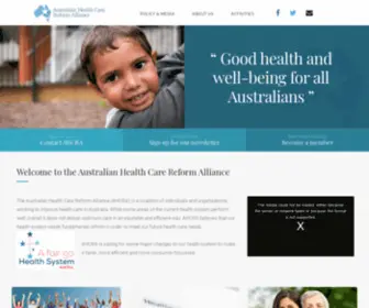 Healthreform.org.au(Advocating for a fairer and more effective health system) Screenshot