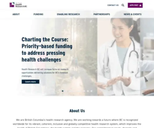 Healthresearchbc.ca(Health Research BC) Screenshot