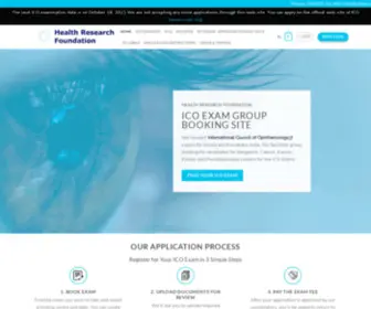 Healthresearchfoundation.org(ICO Exam Booking Site for Kerala & Karnataka India) Screenshot