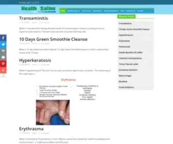 Healthsaline.com(Health and Medical Content of an Ocean) Screenshot