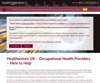 Healthscreenuk.co.uk(Occupational Health Providers) Screenshot