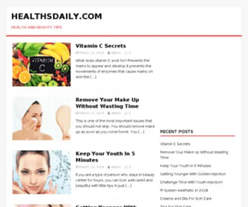 Healthsdaily.com(Healthsdaily) Screenshot